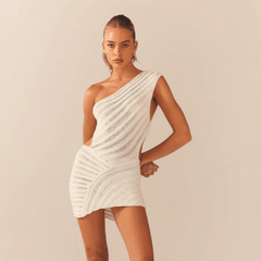 Dante Knit One Shoulder Mini Dress