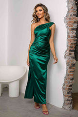 Languid Whispers One-Shoulder Draped Maxi Dress