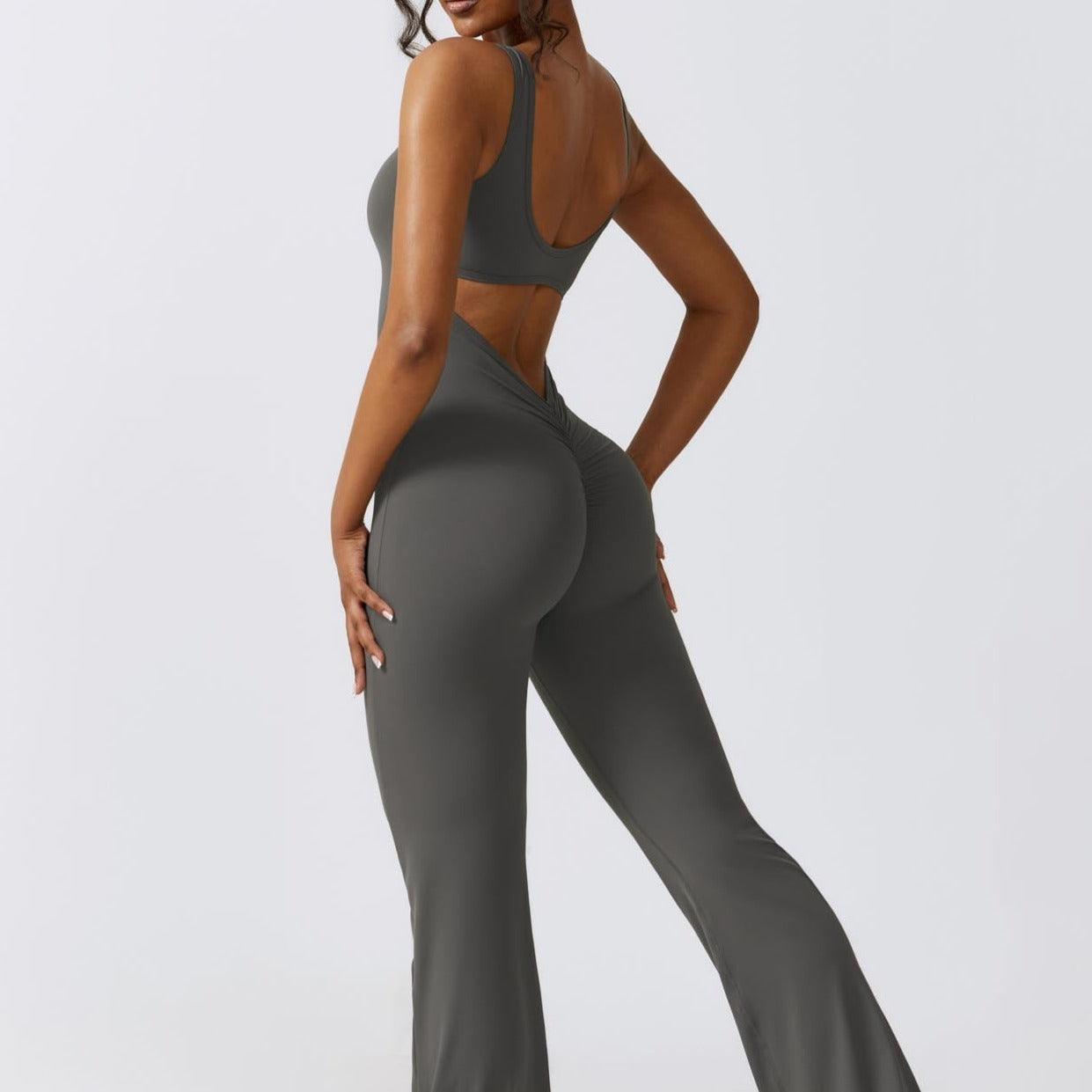 Make It Sexy Flare Scrunch Jumpsuit