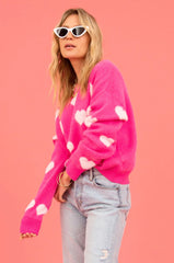 Heartfelt Bliss Heart Print Sweater