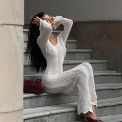 Juno Knitted Long Sleeved Maxi Dress