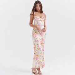 Agness Floral Maxi Bodycon Dress