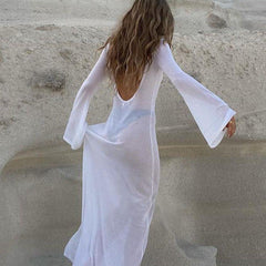 Barrett Long Sleeve Cover-Up Beach Dress