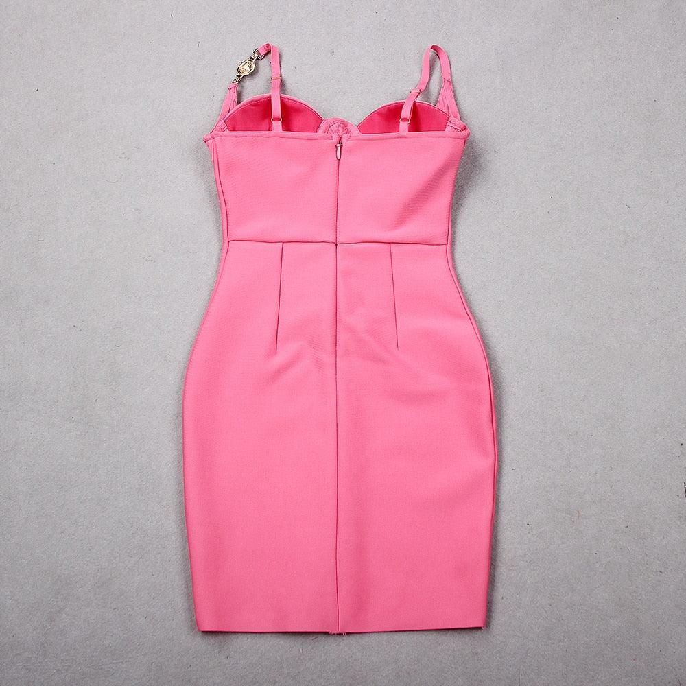 Luminous Lotus Bodycon Corset Mini Dress