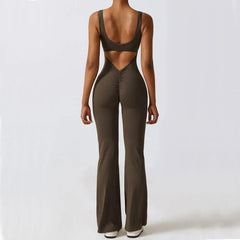 Make It Sexy Flare Scrunch Jumpsuit