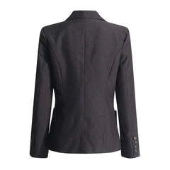 Chic Lapel Collar Long Sleeve Geometric Pocket Single Button Tailored Blazer