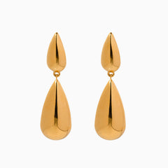 Chic Style Oversized Statement Double Teardrop Dangle Earrings