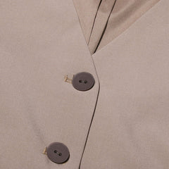 Deconstructed Lapel Buttoned Long Sleeve Single Breasted Oversized Blazer