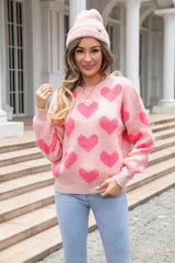 Love Notes Heart Pattern Sweater