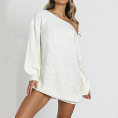 Lene One Shoulder Knitted Mini Dress