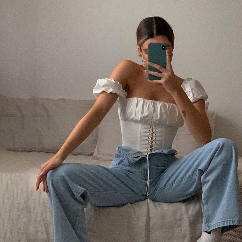 Cornelia Off The Shoulder Corset Top