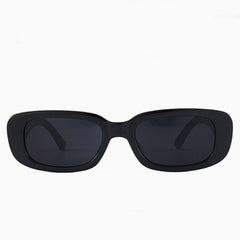 Time Fly Back '90s It Girl Square Frame Tinted Sunglasses - Black