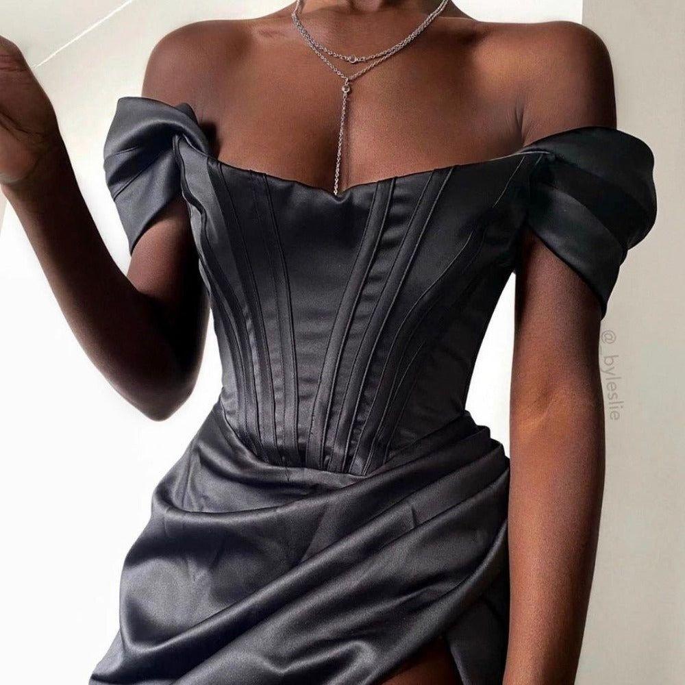 Bella Elegant Off The Shoulder Corset Dress