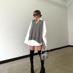 Lana Oversized Knitted Vest